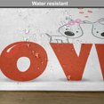 thumbnail image 6 of Ambesonne Valentines Day Place Mats Set of 4, Puppy His Hers, Standard Size, Red White, 6 of 6