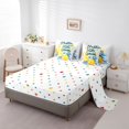 thumbnail image 5 of Manfei Lemon Print 7-Piece Bedding Comforter Set,Hello Lemon King Bedding Sets,Blue Leaves Bed Sheets For Girls,Super Cozy Room Decor Reversible, 5 of 8