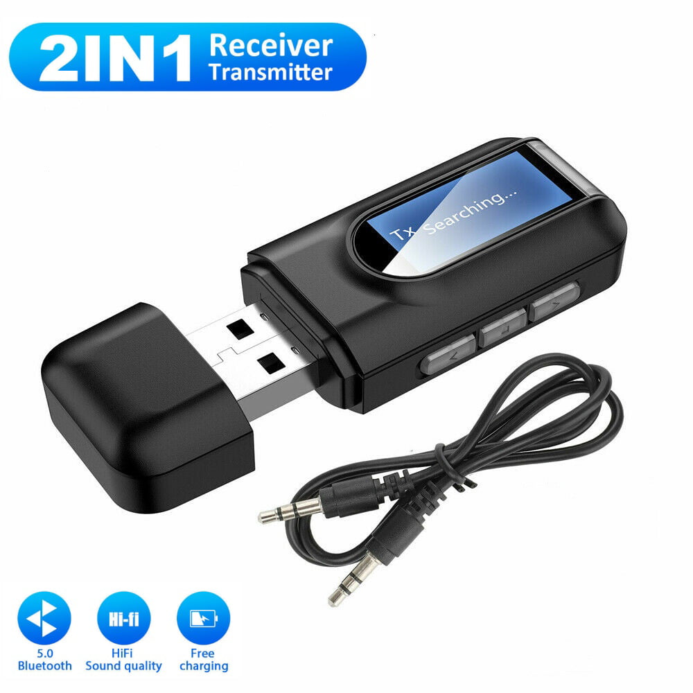 2 in 1 Bluetooth Sender Empfänger Stereo Audio 3.5mm USB Adapter 15meter 