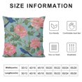 thumbnail image 5 of Orinice Blue Throw Pillow Covers  Pink Floral Butterfly Bird Peony Chinoiserie Grandmillennial Vintage Outdoor Decorations Decorative Cushion Cases for Home Room Couch Decor 22x22in, 5 of 5