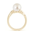 thumbnail image 2 of ANGARA South Sea Cultured Pearl Ring with Wing Motifs in 14K Yellow Gold for Women | June Birthstone, Birthday, Anniversary, Jewelry Gift for Women | Pearl Ring, 2 of 9
