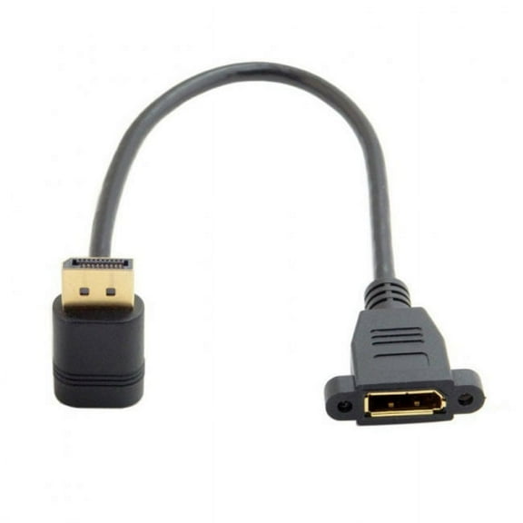 FVH DisplayPort Display Port Male to Female 90 Degree Down Angled Extension Cable