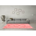 thumbnail image 3 of Ahgly Company Machine Washable Indoor Square Abstract Red Modern Area Rugs, 8' Square, 3 of 4