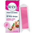 thumbnail image 2 of Veet Professional Waxing Strips Kit For Normal Skin, 20 Strips (Pack Of 3) | Gel Wax Hair Removal For Women | Up To 28 Days Of Smoothness | No Wax Heater Or Wax Beans Required, 2 of 4