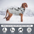 thumbnail image 2 of Chaqueta de invierno para perros FUAMEY Grey Camo con arnés para perros S, 2 of 6