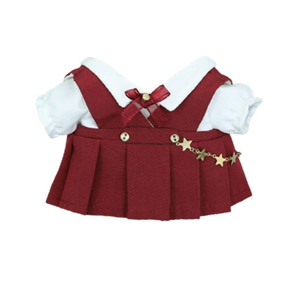 Yokua Doll Clothes Cotton Doll Accessories Preppy Dresses Outfit for 20cm Idol Doll