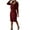 Wine, variant on Lindreshi Sweater 2 Piece Sets for Women Women's Turtleneck Knitted Solid Color Thick Lapel Pullover Sweater Set