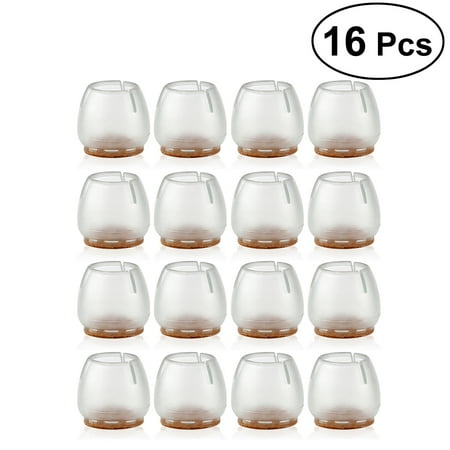 NUOLUX 16pcs Silicone Chair Leg Caps Feet Pads Furniture Table Covers Floor Protectors for 25-29MM Round chair Legs