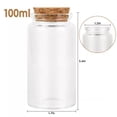 thumbnail image 2 of Frascos de vidrio Wondeken de 100 ml con tapones de corcho, juego de 3, 2 of 7