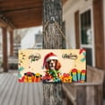 thumbnail image 4 of Merry Christmas Santa English Springer Spaniel Scarf Twinkling Lights Xmas Holiday Landscape Wood Sign Springers Dog Lover Gifts Hanging Wall Home Decor - 00022, 4 of 5
