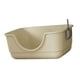 thumbnail image 4 of Caja de arena para mascotas con tapa abierta, arenero portátil para gatos, bandeja antisalpicaduras Blanco, 4 of 9