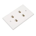 thumbnail image 4 of 4,Port Cat6 Wall Plate, Space Saving Ethernet Network Connection For Home  Office, 4 of 6