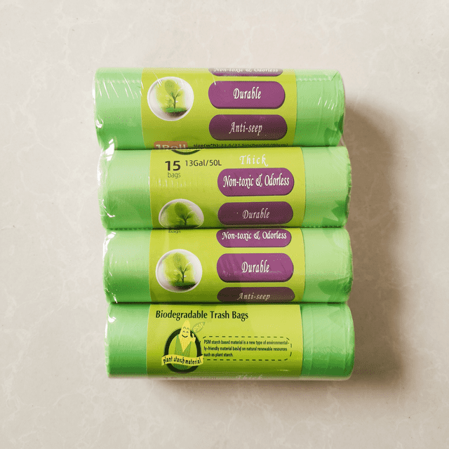Biodegradable Garbage Bag Thickened Enlarged Starch Degradable Trasn Bags Point-off Cleaning Waste Bag Plastic Bag Trash Pouch