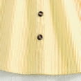thumbnail image 7 of AJTQTH Girls Sundress High-Waisted Stylish V-Neck Flutter Sleeve Princess Dress Striped Tunic Gowns Summer Ruffles Flowy Midi Dress Yellow 11 Years, 7 of 7