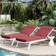 thumbnail image 7 of Pakunoda Chaise Lounge Cushions Set of 2, 72" x 21" x 4" Outdoor High-Density Foam Patio Furniture Lounger Replacement Cushions with Zipper Ties Water-Resistant for Pool, Fuchsiared, 7 of 7