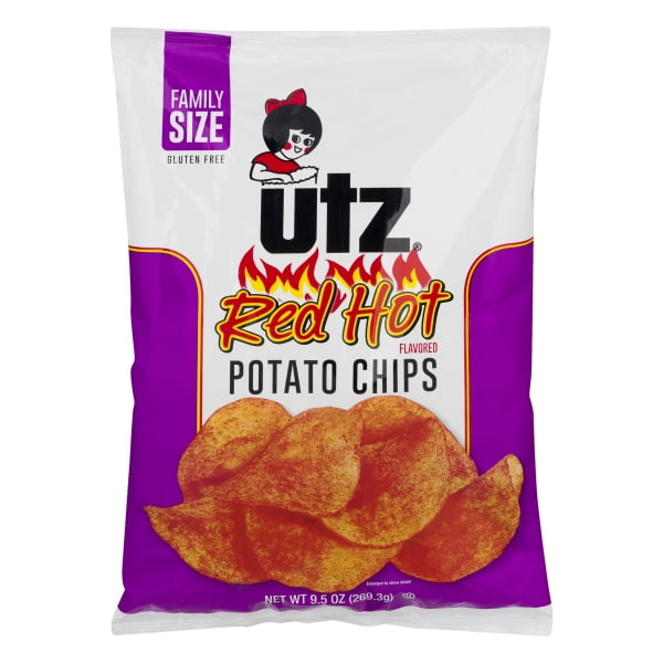 Utz Red Hot Flavored Potato Chips, 10 Oz.