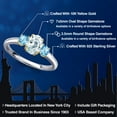 thumbnail image 2 of Gem Stone King 925 Silver and 10K Yellow Gold Sky Blue Aquamarine and Swiss Blue Topaz Engagement Ring for Women | 1.15 Cttw | Oval 7X5MM | Gemstone March Birthstone | Size 8, 2 of 6