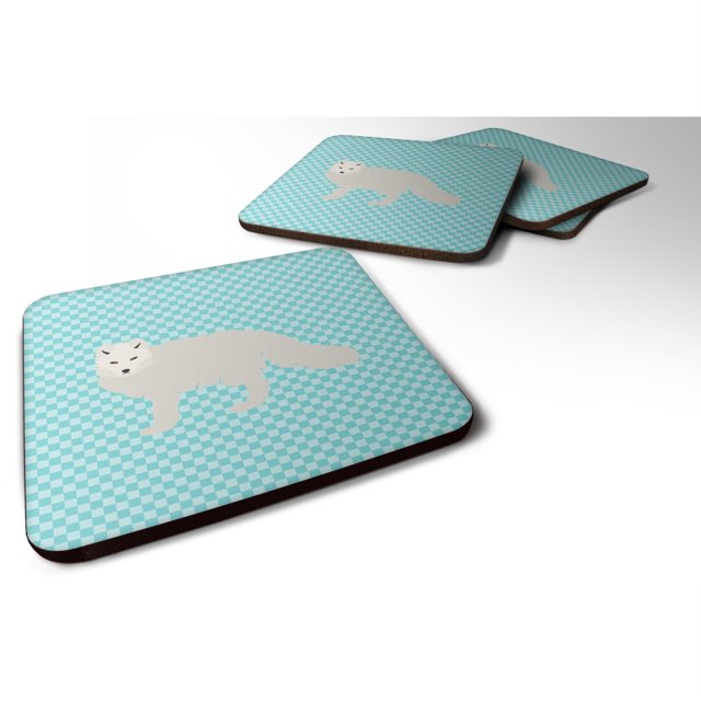 Posavasos decorativos Treasures White Arctic Blue Check, 3,5, multicolor Caroline's Treasures BB8051FC