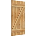 thumbnail image 2 of 21 1/2"W X 38"H Timbercraft Four 5 3/8" Boards Joined Board-N-Batten Shutters W/Z-Bar, Rough Sawn Western Red Cedar (Per Pair), 2 of 13