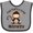 Heather and Black, variant on Inktastic Pop Pop's Little Monkey Boys or Girls Baby Bib