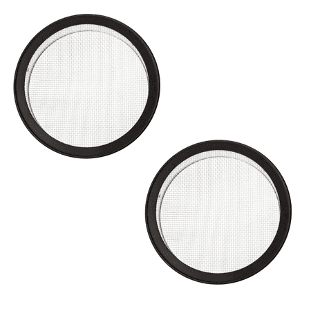 2" Aluminum Vent Round Tab Style Open Screen Black pack of 2 for Tubing, Enclosures, Vivariums for Airflow