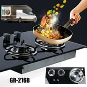 2 Burners LPG Gas Stove Hob&Sink Combo Boat Caravan RV Camper 8mm Thick Glass Boat Caravan RV Camper 2 Burners LPG Gas Stove Hob& Sink Glass Deal Heavy Duty Boat Caravan RV LPG Gas Stove 2 Burner