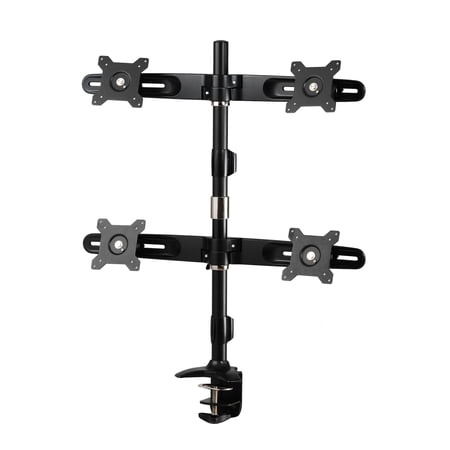 UPC: 0650177198842 | Amer Networks Quad Monitor Clamp Mount  Black