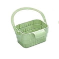 thumbnail image 2 of Linnome 2-In-1 Foldable Sink Basket Hanging Sink Colander Food Residue Filter Sponge Utensil Storage Strainer for Kitchen Fruit Vegetable Wash, 2 of 9
