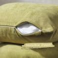 thumbnail image 2 of 3S Brother's Solid Color Cushion Cover Velvet Look Home Décor Throw Pillow Case with Invisible Zipper Set of 2 Pieces for Chair Couch Bedroom & Livingroom Décor Pillowcase - Olive Green 26"x26" Each, 2 of 9