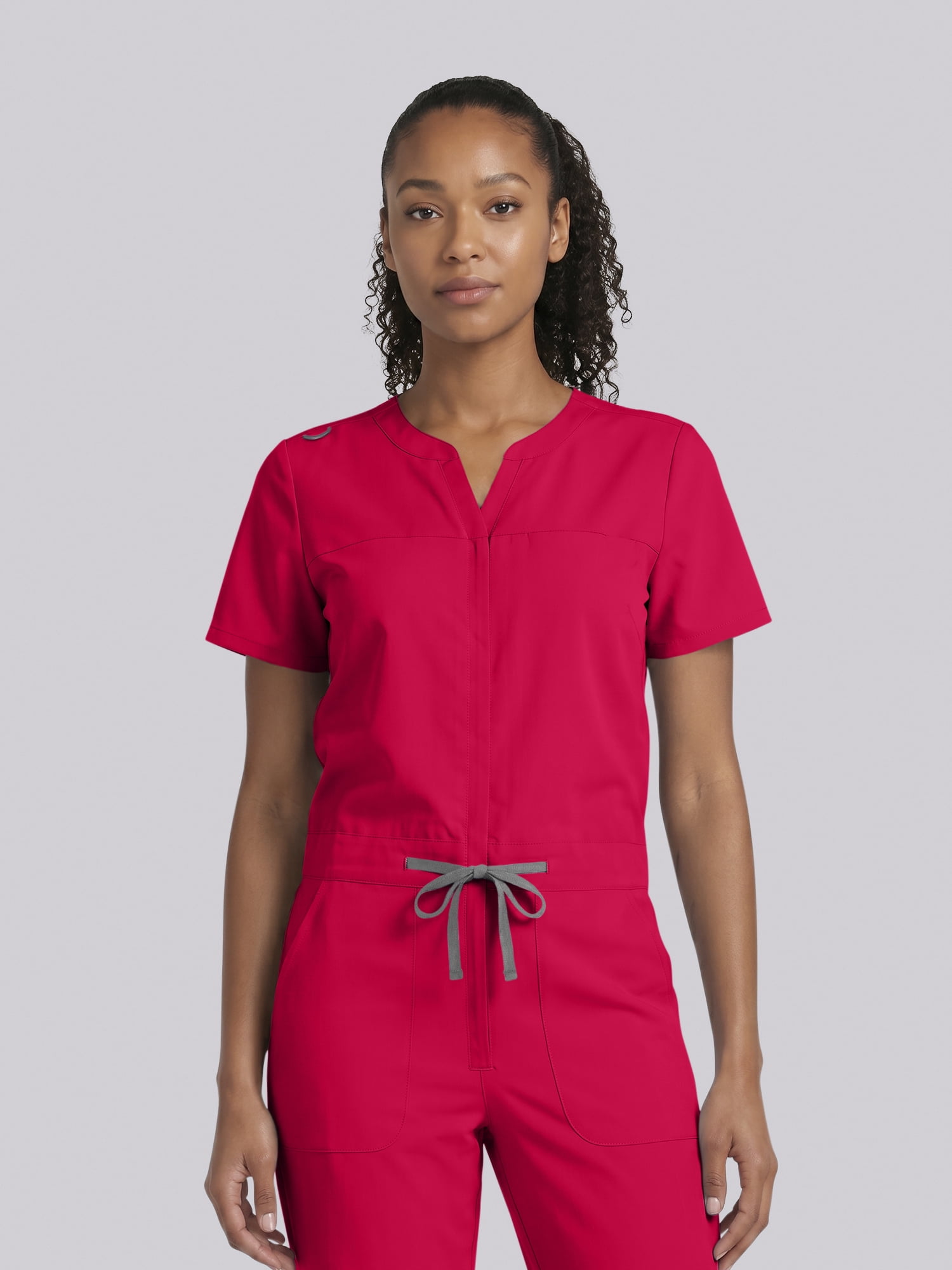 Scrubstar Ultimate Women’s Antimicrobial Drawstring Straight Leg Scrub Jumpsuit, Sizes XS–2XL