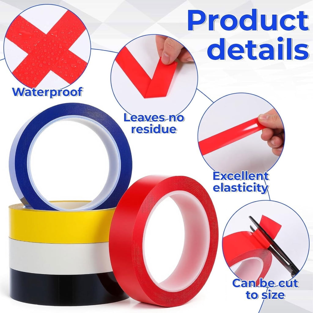 Miiottaa Multiple Purpose Grip Floor Tape Featuring Powerful Bond for Playgrounds Gyms