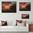 thumbnail image 4 of Designart "Fishing Dusks Beauty " Sports Print on Natural Pine Wood, 4 of 5