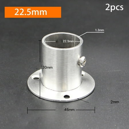 

FANJIE Stainless Steel Cabinet Clothes Closet Rod Bracket Holder Flange Socket 2 Pcs