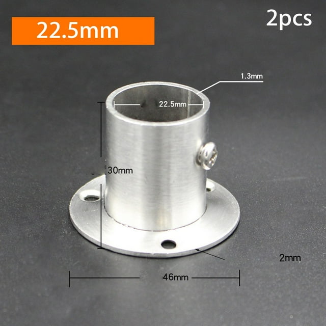 Support de Tringle à Vêtements en Acier Inoxydable pour Armoire 2 Pcs