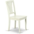 thumbnail image 5 of HomeStock 5-Piece Round 36 Inch Table and 4 Vertical Slatted Chairs, Linen White, 36" Round Table, 29.5" Height, Includes Dining Table & 4 Solid Wood Seat Chairs, 5 of 6