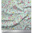 thumbnail image 1 of Soimoi Poly Georgette Fabric Leaves,Butterfly & Flower Floral Print Fabric by Yard 42 Inch Wide, 1 of 3