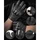 thumbnail image 4 of Guantes de moto KEMIMOTO de piel para hombre y mujer, color negro, 4 of 8