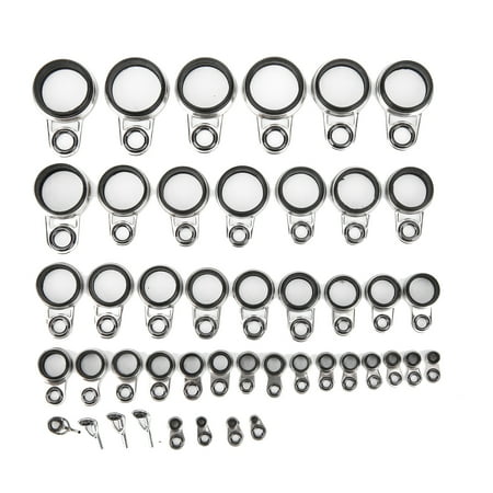 45 in 1 Set Universal Rock Casting Tackle Fishing Rod Guides Line Rings Top Tips