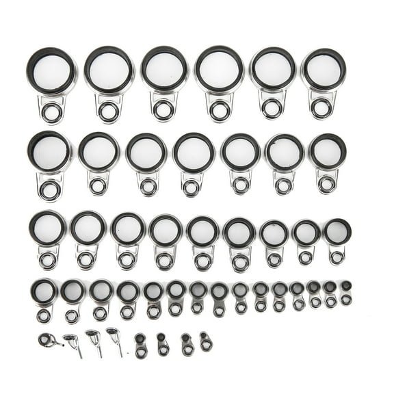 45 in 1 Set Universal Rock Casting Tackle Fishing Rod Guides Line Rings Top Tips