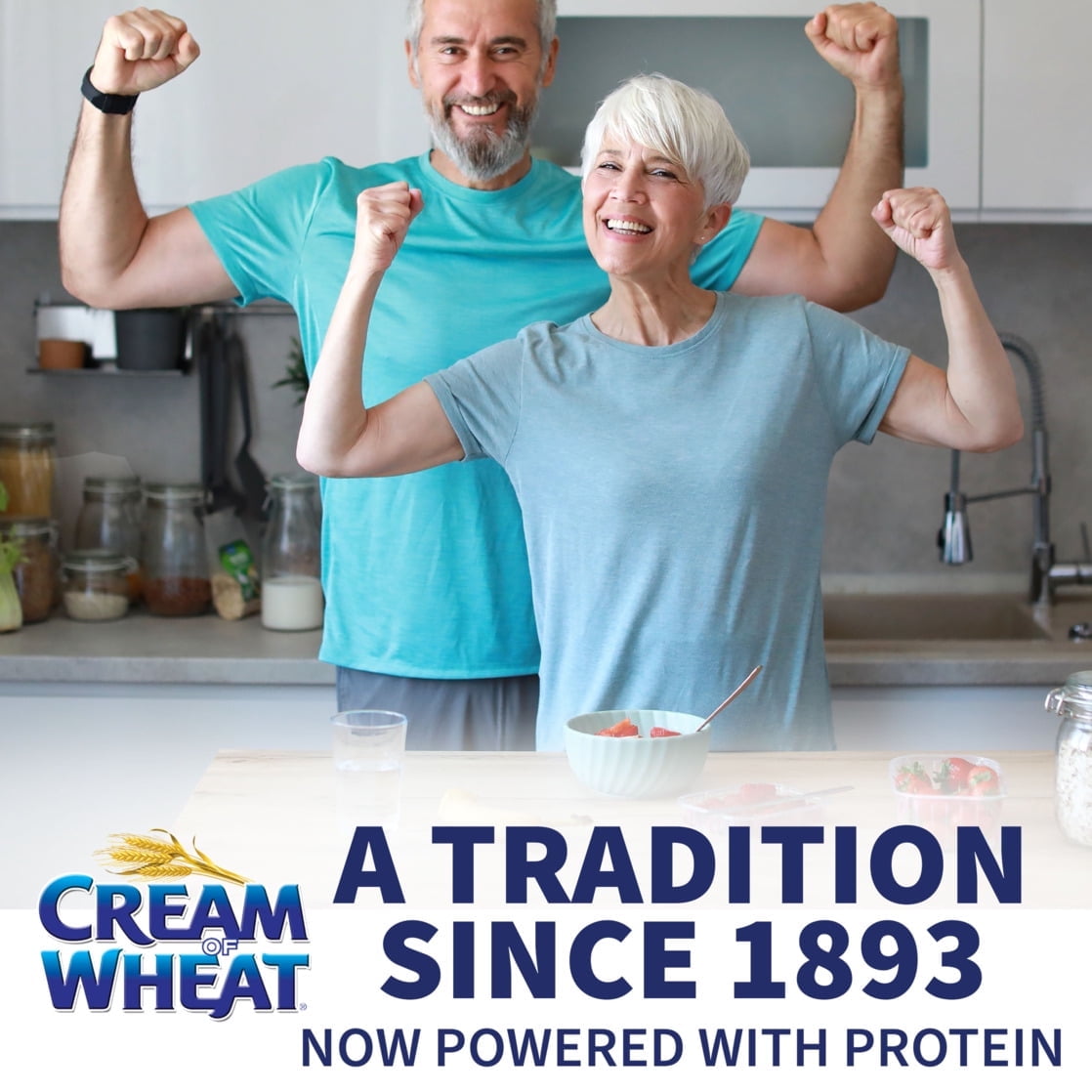 Cream of Wheat Protein Instant Original Hot Cereal, Hot Breakfast Cereal, 8 oz, 6 Packets (Pack of 4)