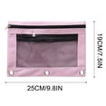 thumbnail image 2 of Sturdy Pen Pouch Large Storage Stationery Pencil Bag Sawvnm Pencil Pouch 3 Ring, Zipper Pencil Pouches Case Binder Cosmetic Bag, 2 of 3