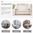 thumbnail image 4 of Modern Simple Fabric 61-inch Sofa with Reinforced Iron Frame and Storage Pockets, 4 of 9