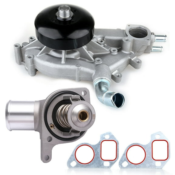 CCIYU Water Pump with Thermostat Fit for 2004-2006 for GMC Savana 2500 4.8L/6.0L,2003-2006 for GMC Savana 3500 6.0L,1999-2006 for GMC Sierra 1500 4.8L 88926296 CP5104 6-9409