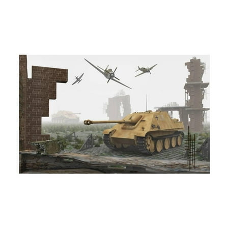 Art Print Tank Top - American P-47 Fighter Planes Attacking German Jagdpanther Tanks Print Wall Art