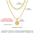 thumbnail image 5 of KeyStyle Layered Initial Necklace for Women Gold Plated Alphabet Letter Pendant Necklaces Layered Paperclip Link Chain Set Mother's Day Anniversary Jewelry Gift for Women Mom, 5 of 10