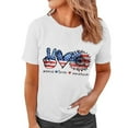 thumbnail image 1 of Femmes Été Indépendance Jour Imprimé Tee Shirts Manches Courtes T-Shirt Tops Blouse, 1 of 6