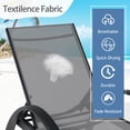 thumbnail image 7 of Walsunny 2 PCS Outdoor Chaise Lounges Chair Aluminum Reclining Patio Lounge Chairs with 5 Adjustable Position Recliner Light Grey, 7 of 7