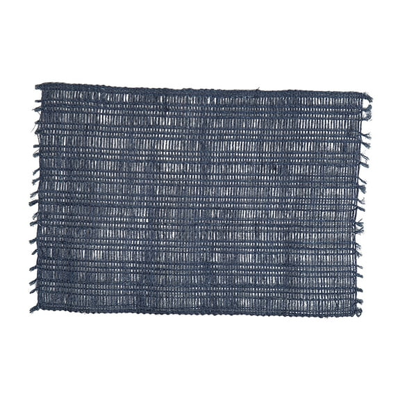 Eyelet Loom Indigo Placemats Set of 6, 13" x 19"