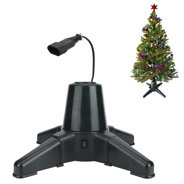 Support de sapin de Noël électrique rotatif à 360° avec étagère