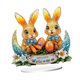thumbnail image 3 of Decoración de conejitos de Pascua de acrílico, centro de mesa único y atractivo, decoración de Pascua 199 cm x 20 cm, 3 of 9